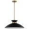 Nuvo Perkins 1-Light Medium Pendant - Matte Black with Burnished Brass 60/7461 - alternate 1